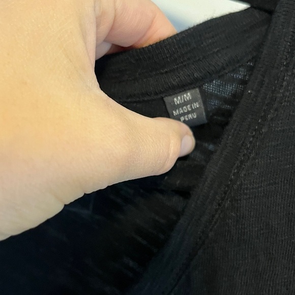 ATM Anthony Thomas Melillo Slub Jersey Classic V-Neck Tee Black Medium - Picture 8 of 10